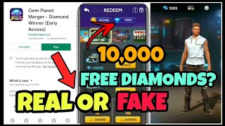 GEM PLANET MERGER  🤩Real💯Or Fake🤩 With Payment proof Free Diamonds😱 Malayali Tuber Official [upl. by Mehitable]