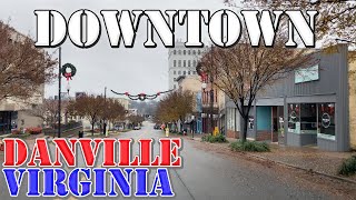 Danville  Virginia  4K Downtown Drive [upl. by Attoynek373]