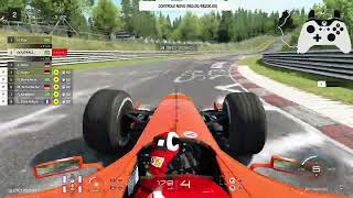 Ferrari F1 2004 V10  Assetto Corsa Advanced Gamepad Assist Nürburgring Nordschleife [upl. by Aicilef]