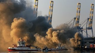 LAFD  Wharf Fire  San Pedro Fire Boats in Action  Part 3 of 3  MorningDaytime [upl. by Pedrotti]