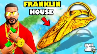 Franklin Upgrade Flying Quadrillionaire Luxury House In GTA 5  SHINCHAN and CHOP [upl. by Nuahc]