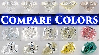 Diamond Color Comparison Shade Grade Chart D vs E F G H I J K L Difference Engagement Ring [upl. by Metzgar]