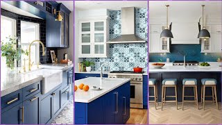 Modern Blue Kitchen Tile Backsplash Ideas to Inspire  Kitchen Design Ideaskitchentiles [upl. by Everett]