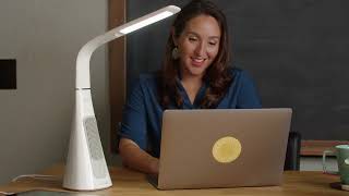 OttLite SanitizingPRO LED Desk Lamp with UVC Air Purifier [upl. by Nnairrehs839]