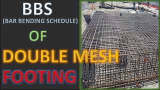 BBS OF DOUBLE MESH FOOTING BY CIVIL GURUJI [upl. by Aldous772]