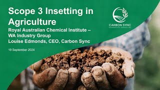 Carbon Sync CEO speaking at Royal Australian Chemical Institute WA Event  Scope Three Insetting [upl. by Milla]