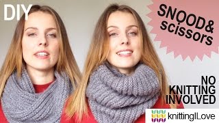 Change Your SNOOD from Primark  DIY  no knitting  knittingILove [upl. by Enia437]