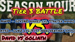 HUNTING SNIPER AWM  DIVINE STARTER ammo Vs AS50  DUKE 1st ANNIVERSARY ammo TIER 3 SEASON TOUR [upl. by Tloc]