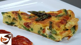 Frittata di asparagi alta e soffice  Antipasti facili e veloci [upl. by Halpern]