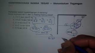 Tutorial Kesetimbangan Benda Tegar 3 menghitung tegangan tali  Fisika SMA [upl. by Kirwin833]