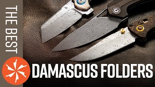 Best Damascus Folding Knives of 2020 Available at KnifeCenter [upl. by Anyel]