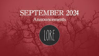 September 2024 Announcements [upl. by Ramu]