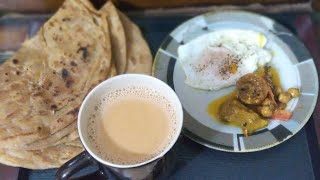 ☕chai paratha 🥘 aur anda 🍳 banane ka tarika 😍 😂 shortsfeed niaz teamtrt live [upl. by Eycats]