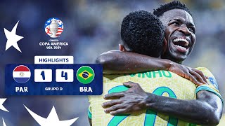 PARAGUAY 14 BRASIL  HIGHLIGHTS  CONMEBOL COPA AMÉRICA USA 2024™ [upl. by Aruasi689]