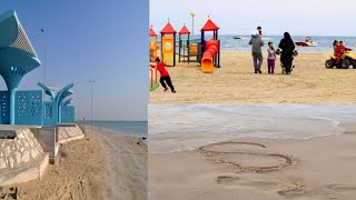 Eid 1st Day Vlog 2022  Halfmoon Beach Dammam Dahran Al khober HS World 🇸🇦 [upl. by Drew]