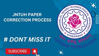 JNTUH Paper Correction How JNTU CORRECTION WILL DO jntuhyderabad [upl. by Garold824]