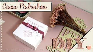 Como fazer Caixa Convite para Padrinhos de Casamento DIY  Faça você mesmo  Tutoriais casamento [upl. by Hoban]