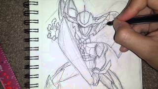 No 39 Utopia From YUGIOH ZEXAL Speed Drawing [upl. by Bomke]