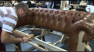 Timeless Chesterfield Sofa being made in our workshop [upl. by Grete]