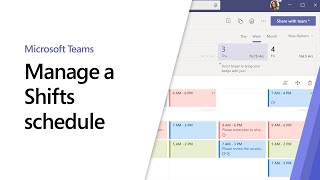 How to manage a Shifts schedule in Microsoft Teams [upl. by Willin493]