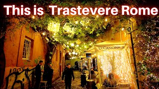 Rome Italy Trastevere Nightlife 2024 Rome Walking Tour [upl. by Anila]