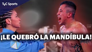 BOXEADOR ARGENTINO NOQUEA A MEXICANO DE UNA MANERA IMPRESIONANTE 🥊 LE FRACTURÓ LA MANDÍBULA [upl. by Ardnuhsal]