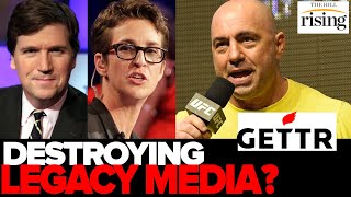 Joe Rogan SMASHES Legacy Media Viewership GETTR Claims Account SURGE After Podcaster Joins Platform [upl. by Bertina]