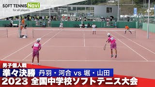 2023全国中学校大会 男子個人戦準々決勝 丹羽・河合朝日vs 堀・山田 附属旭川 [upl. by Jesher]