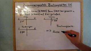 Zusammengesetzte Buchungssätze Teil 1 Rechnungswesen [upl. by Idid]
