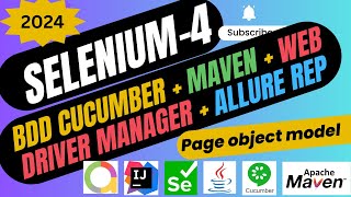 Selenium  BDD Cucumber  Java  Web Driver manager  Allure reporting  Page Object Model [upl. by Bocoj744]