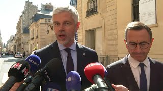 Les Républicains conditionnent leur participation au programme de Barnier Wauquiez  AFP Extrait [upl. by Haidabej]