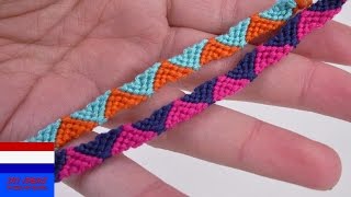 DIY armband knopen  leuk vriendschapsbandje met driehoeken  eenvoudig amp snel  trendy [upl. by Plume]