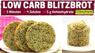 Low Carb Brot Rezept  3 Minuten 4 Zutaten 5 g Kohlenhydrate  Schnelles Low Carb Blitzbrot backen [upl. by Aenitsirhc548]