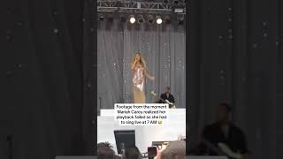 Mariah Carey realized her playback failed and she did this🤯 mariahcarey singer pop popmusic [upl. by Yeliw]