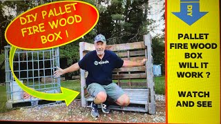 Firewood Storage Solution with DIY Wood Pallet Firewood Box firewood pallets tractor [upl. by Naujled]