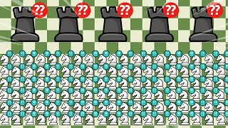 100 KNIGHTS VS 5 ROOKS  Chess Memes 177 [upl. by Nywroc]