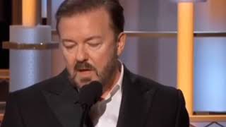 Golden Globes 2020  Ricky Gervais Harvey Weinstein joke HD [upl. by Ailimac]