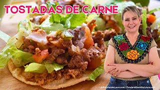 Tostadas Saludables de Carne Molida Una Receta Rápida y Deliciosa [upl. by Jarek718]