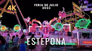 FERIA DE JULIO DE ESTEPONA 2023 Paseo por las Atracciones [upl. by Tivad]