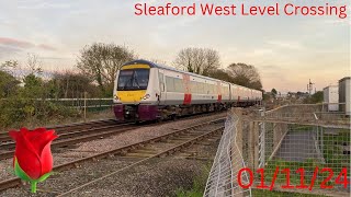 Sleaford West Level Crossing 011124 [upl. by Htebazle]