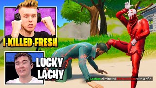 Lachlan HUMILIATES MrFreshAsian amp Lazarbeam By Killing Them In Squads  Fortnite Daily Funny Moments [upl. by Ahsier]