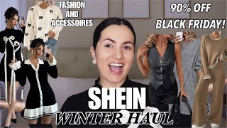 SHEIN WINTER HAUL 2024  Outfit Ideas amp Winter Wardrobe 90 OFF BLACK FRIDAY SALE [upl. by Neleb]