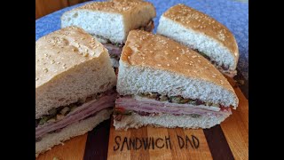 How To Make A Muffuletta Sandwich  Sandwich Dad [upl. by Amoakuh]