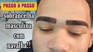 Como fazer sobrancelha masculina sobrancelhas raphaelbarbeiro [upl. by Squires336]