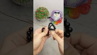 DIY Pearl Bowknot Earrings beaded Bowknot earringsdesign with pearlbeads diy jewellry [upl. by Aiekam]