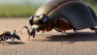 The Ants duel with beetle insect animal Life Live [upl. by Mcripley]