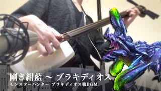 【剛き紺藍 ～ ブラキディオス】三味線だけで弾いてみたら火傷したぜ Monster Hunter：Brachydios Battle Theme  Japanese Music Cover [upl. by Shaffer914]