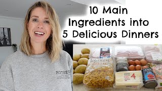 10 MAIN INGREDIENTS  5 MEALS  HOW TO COOK WITH LESS  Kerry Whelpdale [upl. by Emylee]