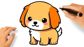 HOW TO DRAW A PUPPY DOG KAWAII EASY 🐶 [upl. by Litta]