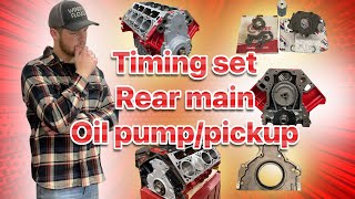 Assembling Gen 3 53 PART 5 How to install Timing SetCover Oil pumpPickup TubePan amp Rear main [upl. by Ailak]